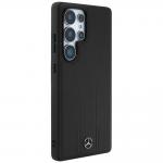 Carcasa Mercedes Leather Debossed Lines cu MagSafe compatibila cu Samsung Galaxy S25 Ultra, Negru 5 - lerato.ro