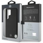 Carcasa Mercedes Leather Debossed Lines cu MagSafe compatibila cu Samsung Galaxy S25 Ultra, Negru 9 - lerato.ro