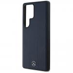 Carcasa Mercedes Leather Debossed Lines cu MagSafe compatibila cu Samsung Galaxy S25 Ultra, Albastru 7 - lerato.ro