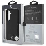 Carcasa Mercedes Leather Debossed Lines cu MagSafe compatibila cu Samsung Galaxy S25 Plus, Negru 9 - lerato.ro