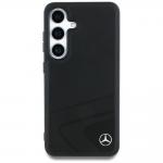 Carcasa Mercedes Leather Horizontal Debossed Curves cu MagSafe compatibila cu Samsung Galaxy S25, Negru 2 - lerato.ro