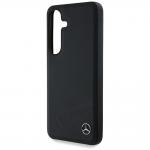 Carcasa Mercedes Leather Horizontal Debossed Curves cu MagSafe compatibila cu Samsung Galaxy S25, Negru 7 - lerato.ro