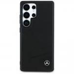 Carcasa Mercedes Leather Horizontal Debossed Curves cu MagSafe compatibila cu Samsung Galaxy S25 Ultra, Negru 2 - lerato.ro