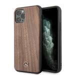 Carcasa Mercedes Wood Line Walnut compatibila cu iPhone 11 Pro, Maro 3 - lerato.ro