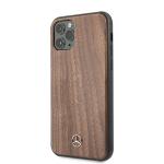 Carcasa Mercedes Wood Line Walnut compatibila cu iPhone 11 Pro, Maro 2 - lerato.ro