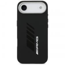 Carcasa Mercedes AMG Silicone Oversize Rhombs cu MagSafe compatibila cu iPhone 17 Air, Negru