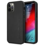 Carcasa Mercedes AMG Leather Hot Stamped compatibila cu iPhone 12 Pro Max, Negru 4 - lerato.ro