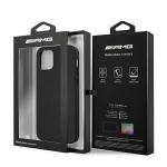 Carcasa Mercedes AMG Leather Hot Stamped compatibila cu iPhone 12 Pro Max, Negru 9 - lerato.ro