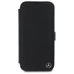 Carcasa Mercedes Leather Wood Imitation compatibila cu iPhone 16 Pro, Negru 2 - lerato.ro
