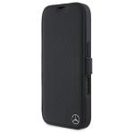 Carcasa Mercedes Leather Wood Imitation compatibila cu iPhone 16 Pro, Negru 7 - lerato.ro