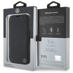 Carcasa Mercedes Leather Wood Imitation compatibila cu iPhone 16 Pro, Negru 9 - lerato.ro