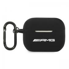Accesorii AirPods Pro / Pro 2, Carcasa AMG Silicone Big Logo compatibila cu Apple AirPods Pro, Negru, lerato.ro