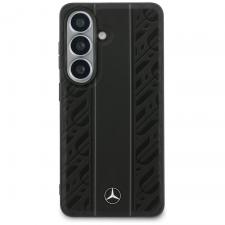 Husa Mercedes Laurel Leaves Vertical Stripes cu MagSafe compatibila cu Samsung Galaxy S26, Negru