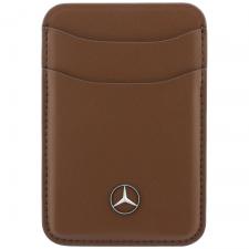 Leather Style, Portofel din piele ecologica Mercedes Wallet, Compatibil MagSafe, Maro, lerato.ro