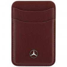 Leather Style, Portofel din piele ecologica Mercedes Wallet, Compatibil MagSafe, Rosu, lerato.ro