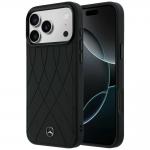 Carcasa Mercedes Leather Crossed Lines cu MagSafe compatibila cu iPhone 17 Pro Max, Negru 4 - lerato.ro