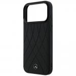 Carcasa Mercedes Leather Crossed Lines cu MagSafe compatibila cu iPhone 17 Pro Max, Negru 7 - lerato.ro