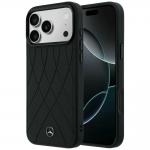 Carcasa Mercedes Leather Crossed Lines cu MagSafe compatibila cu iPhone 17 Pro, Negru 4 - lerato.ro