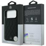 Carcasa Mercedes Leather Crossed Lines cu MagSafe compatibila cu iPhone 17 Pro, Negru 9 - lerato.ro
