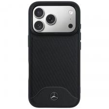 Carcasa Mercedes Leather Wood Effect and Curve cu MagSafe compatibila cu iPhone 17 Pro Max, Negru
