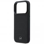 Carcasa Mercedes Leather Mesh Bow Line cu MagSafe compatibila cu iPhone 17 Pro, Negru 7 - lerato.ro