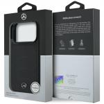 Carcasa Mercedes Leather Mesh Bow Line cu MagSafe compatibila cu iPhone 17 Pro, Negru 9 - lerato.ro