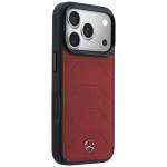 Carcasa Mercedes Leather Mesh Bow Line cu MagSafe compatibila cu iPhone 17 Pro Max, Rosu 5 - lerato.ro