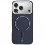 Carcasa Mercedes Leather 3D cu MagSafe compatibila cu iPhone 17 Pro, Navy Blue 2 - lerato.ro