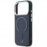 Carcasa Mercedes Leather 3D cu MagSafe compatibila cu iPhone 17 Pro, Navy Blue 7 - lerato.ro