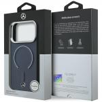 Carcasa Mercedes Leather 3D cu MagSafe compatibila cu iPhone 17 Pro, Navy Blue 9 - lerato.ro