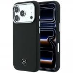 Carcasa Mercedes Leather Semi Wrap Wood Effect cu MagSafe compatibila cu iPhone 17 Pro Max, Negru 4 - lerato.ro