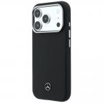 Carcasa Mercedes Leather Semi Wrap Wood Effect cu MagSafe compatibila cu iPhone 17 Pro Max, Negru 3 - lerato.ro