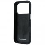 Carcasa Mercedes Leather Semi Wrap Wood Effect cu MagSafe compatibila cu iPhone 17 Pro Max, Negru 8 - lerato.ro