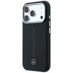 Carcasa Mercedes Leather Semi Wrap Iconic Line cu MagSafe compatibila cu iPhone 17 Pro Max, Negru 3 - lerato.ro
