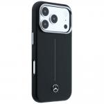 Carcasa Mercedes Leather Semi Wrap Iconic Line cu MagSafe compatibila cu iPhone 17 Pro Max, Negru 5 - lerato.ro