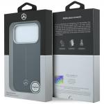 Carcasa Mercedes Leather Semi Wrap Iconic Line cu MagSafe compatibila cu iPhone 17 Pro Max, Negru 9 - lerato.ro