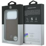 Carcasa Mercedes Leather Semi Wrap Wood Effect cu MagSafe compatibila cu iPhone 17 Pro Max, Maro 9 - lerato.ro