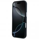 Carcasa Mercedes Leather Semi Wrap Iconic Line cu MagSafe compatibila cu iPhone 17 Pro, Navy Blue 6 - lerato.ro