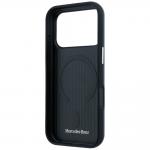 Carcasa Mercedes Leather Semi Wrap Iconic Line cu MagSafe compatibila cu iPhone 17 Pro Max, Navy Blue 8 - lerato.ro