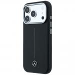 Carcasa Mercedes Leather Semi Wrap Iconic Line cu MagSafe compatibila cu iPhone 17 Pro, Negru 3 - lerato.ro