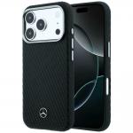 Carcasa Mercedes Leather Semi Wrap Wood Effect cu MagSafe compatibila cu iPhone 17 Pro Max, Black 4 - lerato.ro