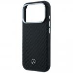 Carcasa Mercedes Leather Semi Wrap Wood Effect cu MagSafe compatibila cu iPhone 17 Pro Max, Black 7 - lerato.ro