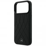 Carcasa Mercedes Leather Crossed Lines cu MagSafe compatibila cu iPhone 17 Pro Max / 18 Pro Max, Negru 7 - lerato.ro