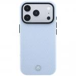 Carcasa Mercedes Leather Semi Wrap Wood Effect cu MagSafe compatibila cu iPhone 17 Pro Max / 18 Pro Max, Albastru 2 - lerato.ro