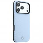Carcasa Mercedes Leather Semi Wrap Wood Effect cu MagSafe compatibila cu iPhone 17 Pro Max / 18 Pro Max, Albastru 5 - lerato.ro