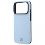 Carcasa Mercedes Leather Semi Wrap Wood Effect cu MagSafe compatibila cu iPhone 17 Pro Max / 18 Pro Max, Albastru 7 - lerato.ro