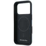 Carcasa Mercedes Leather Semi Wrap Wood Effect cu MagSafe compatibila cu iPhone 17 Pro Max / 18 Pro Max, Albastru 8 - lerato.ro