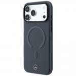 Husa Mercedes Leather 3D cu MagSafe compatibila cu iPhone 18 Pro Max / 17 Pro Max, Gri 3 - lerato.ro