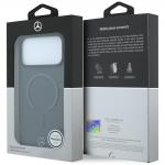 Husa Mercedes Leather 3D cu MagSafe compatibila cu iPhone 18 Pro Max / 17 Pro Max, Gri 9 - lerato.ro