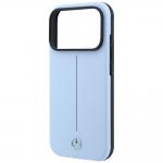 Husa Mercedes Leather Semi Wrap with Iconic Line cu MagSafe compatibila cu iPhone 18 Pro Max / 17 Pro Max, Albastru 7 - lerato.ro